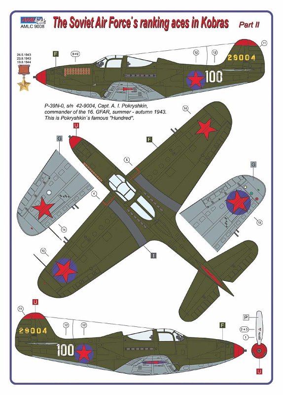 MODELIMEX Online Shop | 1/72 Decals for P-39 N-0/Q-15 (G.A.Rechalkov ...
