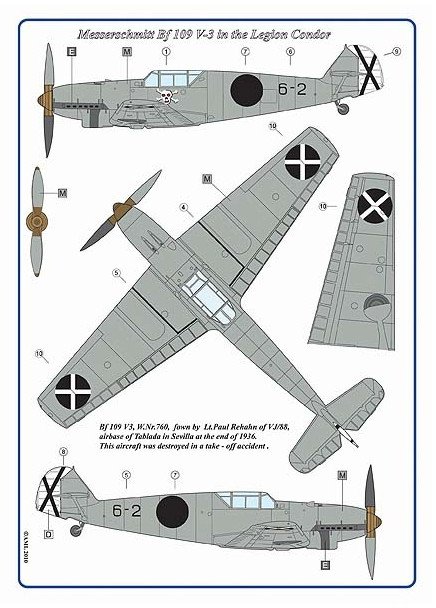Modelimex Online Shop 1 72 Decals Bf 109b In The Legion Condor Your Favourite Model Shop