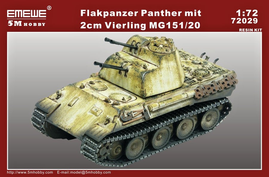 1/72 Flakpanzer Panther w/ 2cm Vierling MG151/20