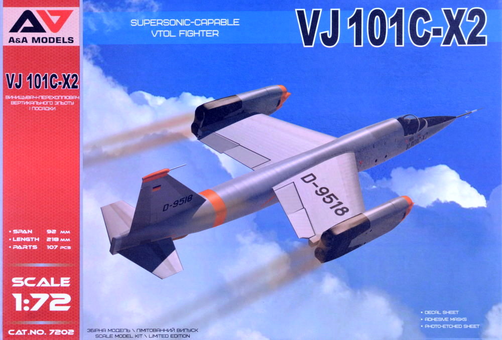 1/72 VJ 101C-X2 Supersonic VTOL Fighter
