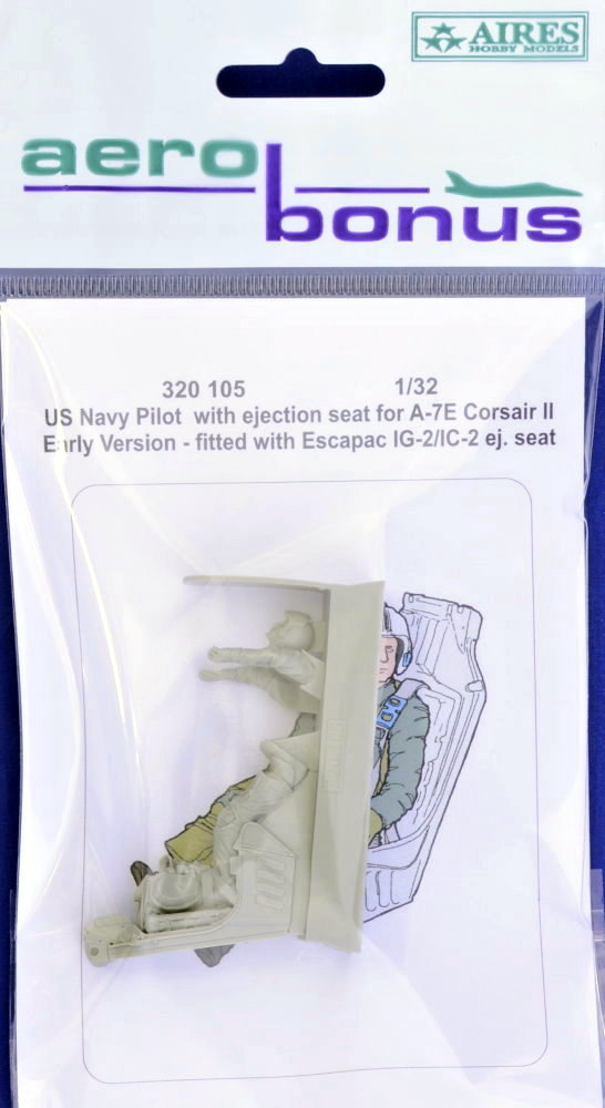 Aerobonus by Aires 1/32 US Navy Pilot w/ eject.seat for A-7E early - AEB320105 Aerobonus by Aires 1/32 US Navy Pilot w/ eject.seat for A-7E early - AEB320105