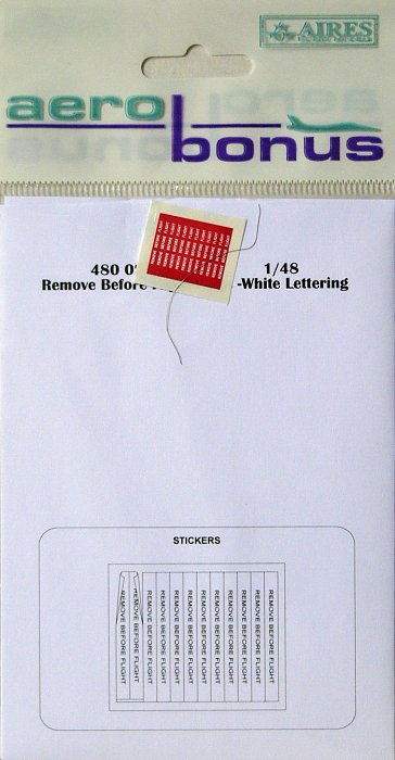 1/48 Remove before flight flags - white lettering