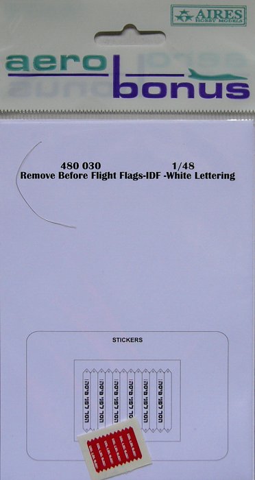 1/48 Remove before flight flags-white letter. IDF