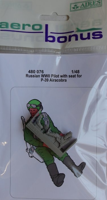 1/48 Russian WWII pilot w/ seat for P-39 Airacobra