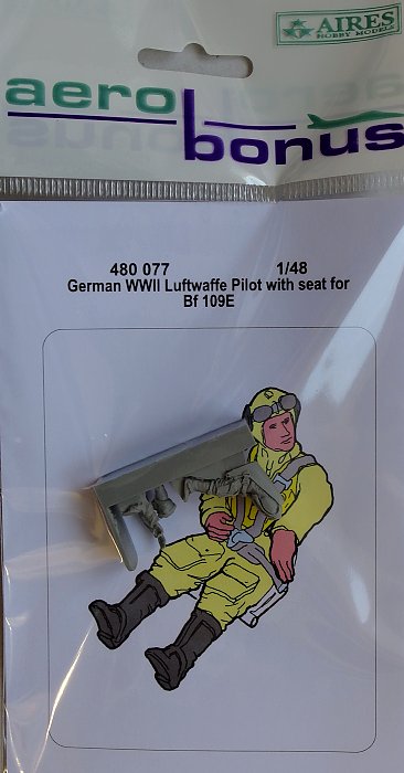 1/48 German WWII Luftwaffe pilot w/ seat f. Bf109E