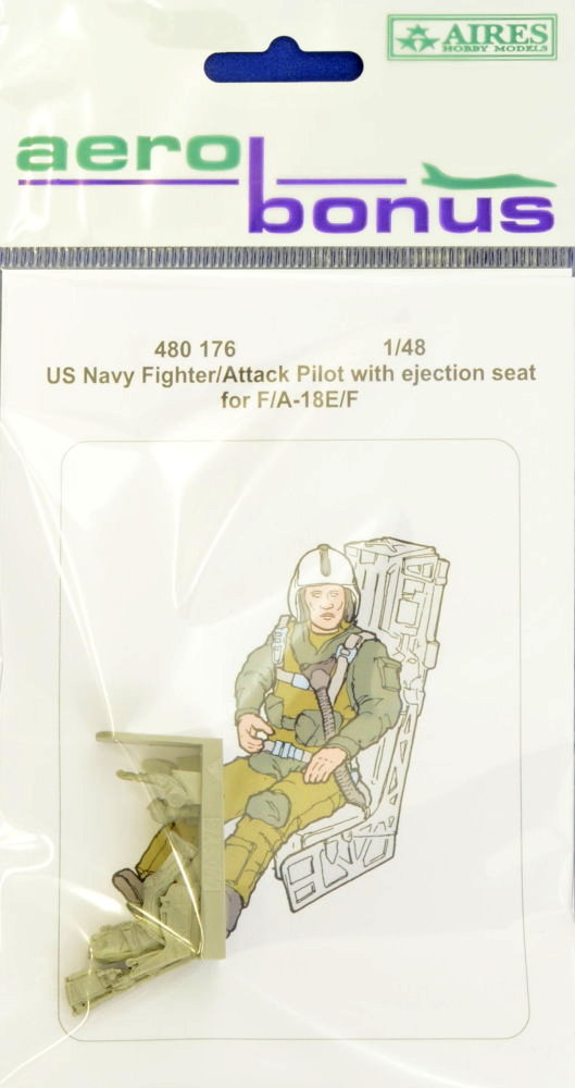 1/48 USN Fighter/Attack Pilot w/ ej.seat F/A-18E/F