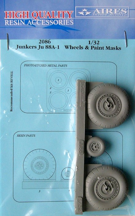 1/32 Junkers Ju 88A-1 wheels & paint masks (REV)
