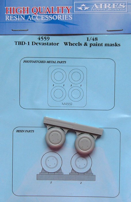 1/48 TBD-1 Devastator wheels & paint masks