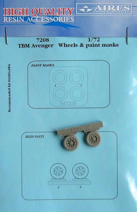 1/72 TBM Avenger wheel  & paint masks (HAS)