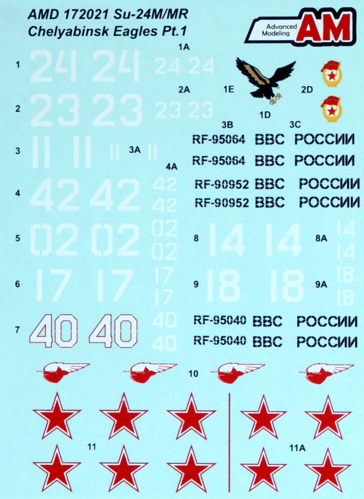 1/72 Decals Su-24M/MR Chelyabinsk Eagles Pt.1