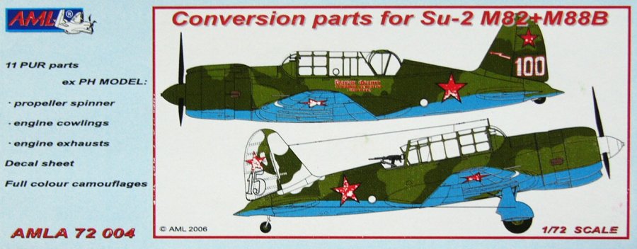 1/72 Su-2 M82 + M88B Conversion parts + decals