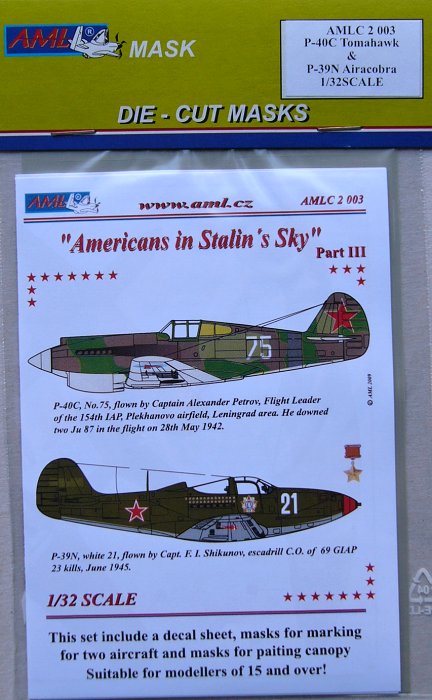 1/32 Masks P-40C/P-39N Americ. in Stalin Sky III.