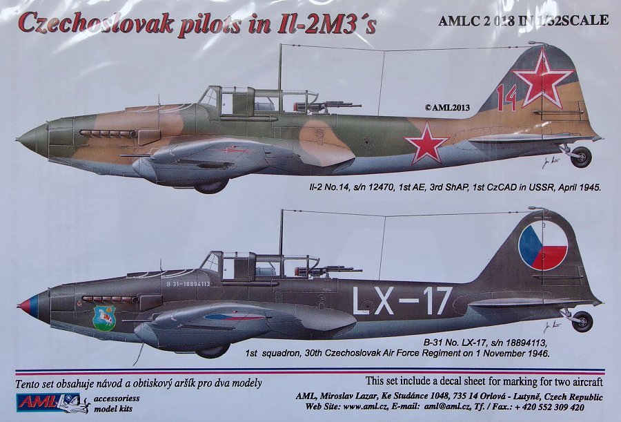 1/32 Decals Czechoslovak pilots in IL-2M3's