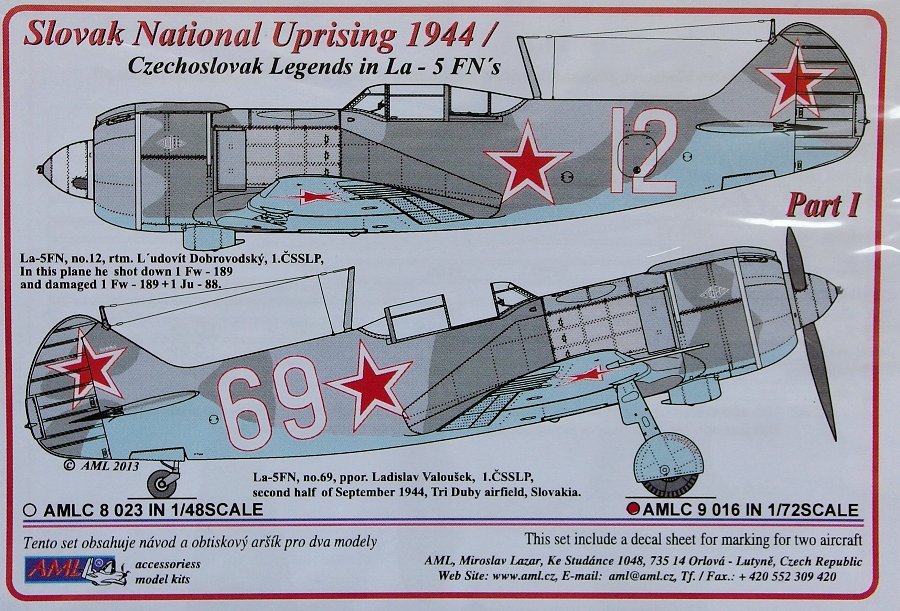 1/72 Decals La-5FN Czechoslovak Legends (1944)