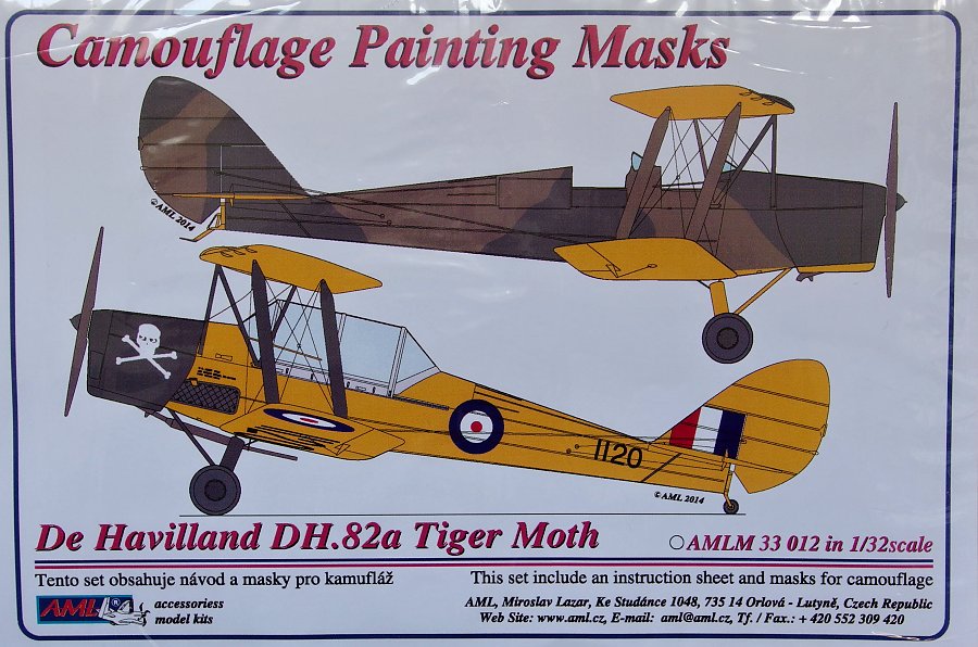 1/32 Camouflage masks DH.82a Tiger Moth