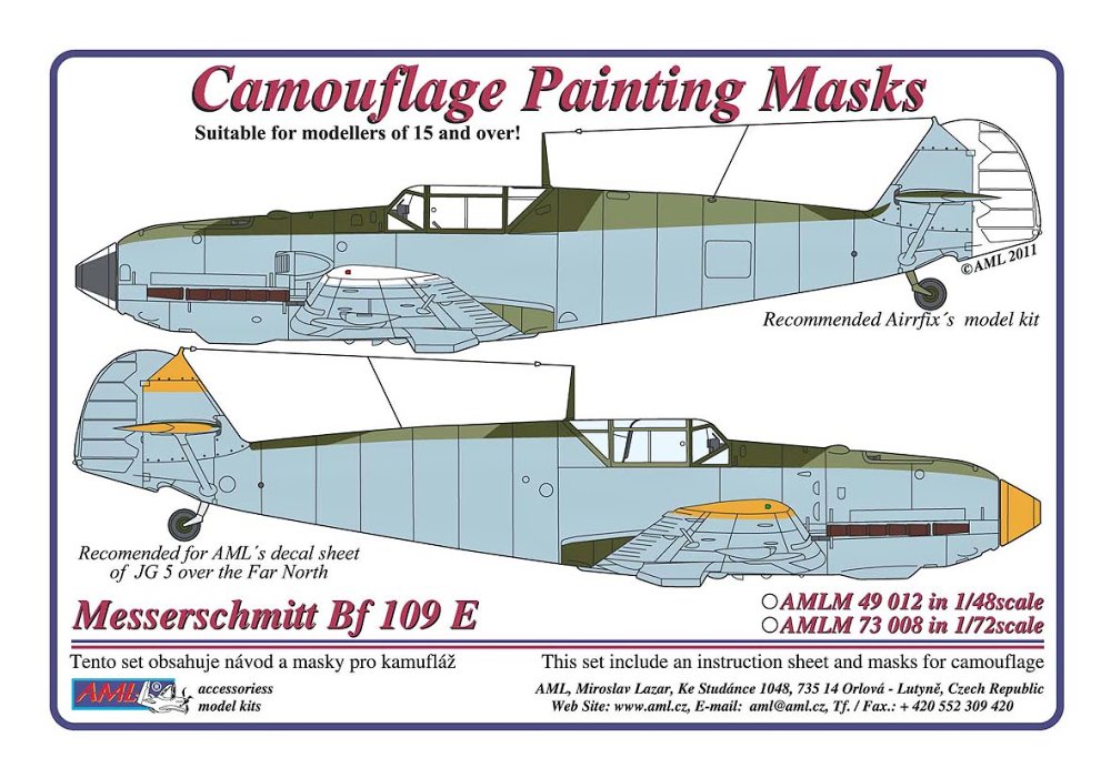 1/48 Mask Messerschmitt Bf 109E