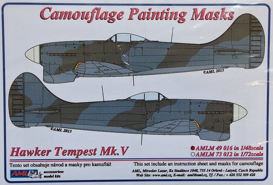 1/48 Camouflage masks Hawker Tempest Mk.V (WWII)