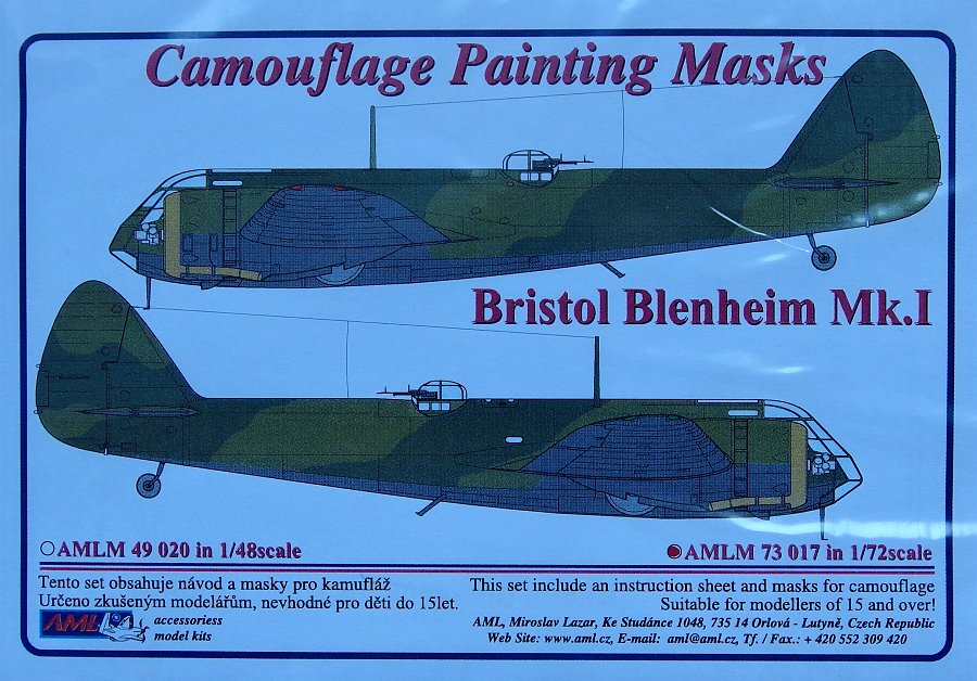 1/72 Camouflage masks Bristol Blenheim Mk.I (AIRF)