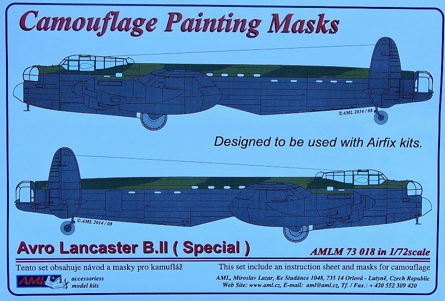 1/72 Camouflage masks Avro Lancaster B.II (AIRF)