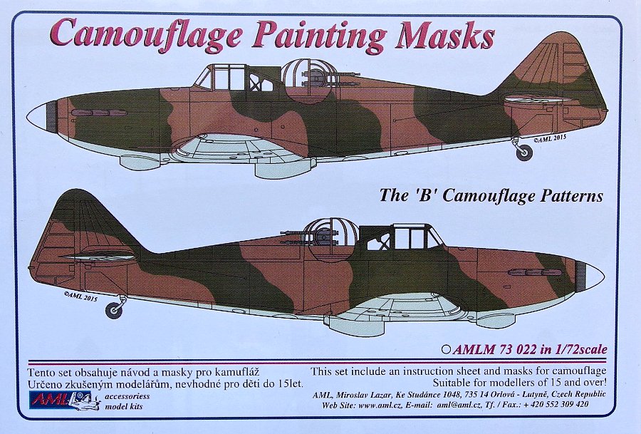 1/72 Camouflage masks Defiant Mk.I patterns B