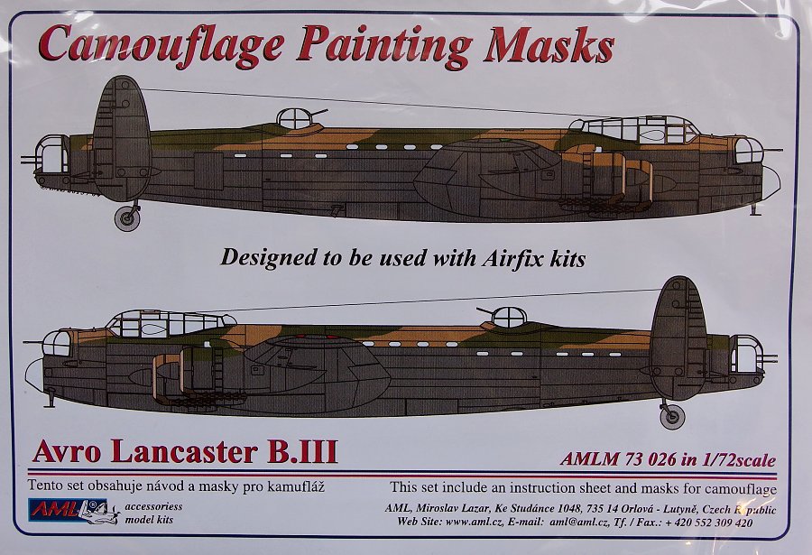 1/72 Camouflage masks Avro Lancaster B.III (AIRF)