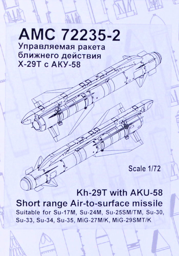 1/72 Kh-29T w/ AKU-58 Air-to-surf. missile (2 pcs)