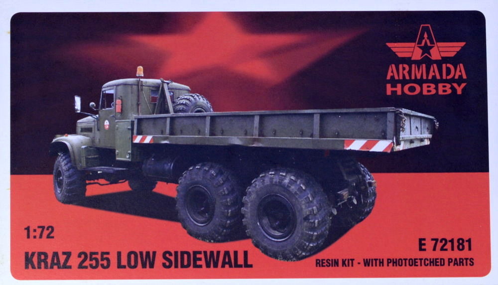 1/72 KRAZ 255 Low Sidewall (resin kit w/ PE)