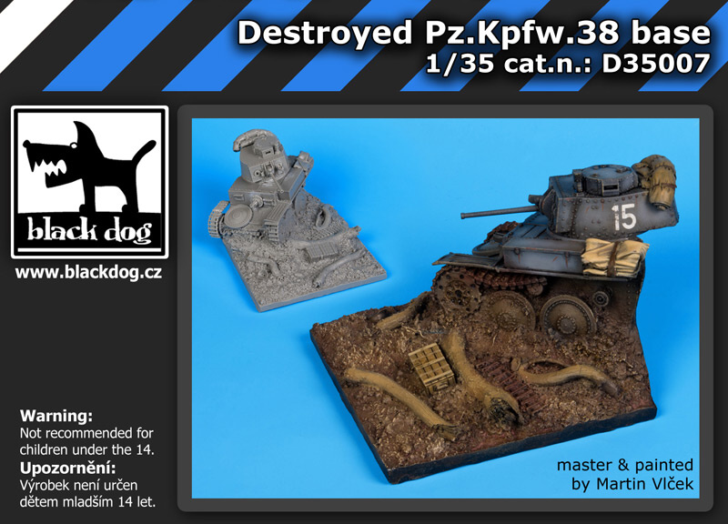 1/35 Destroyed Pz.Kpfw 38 base