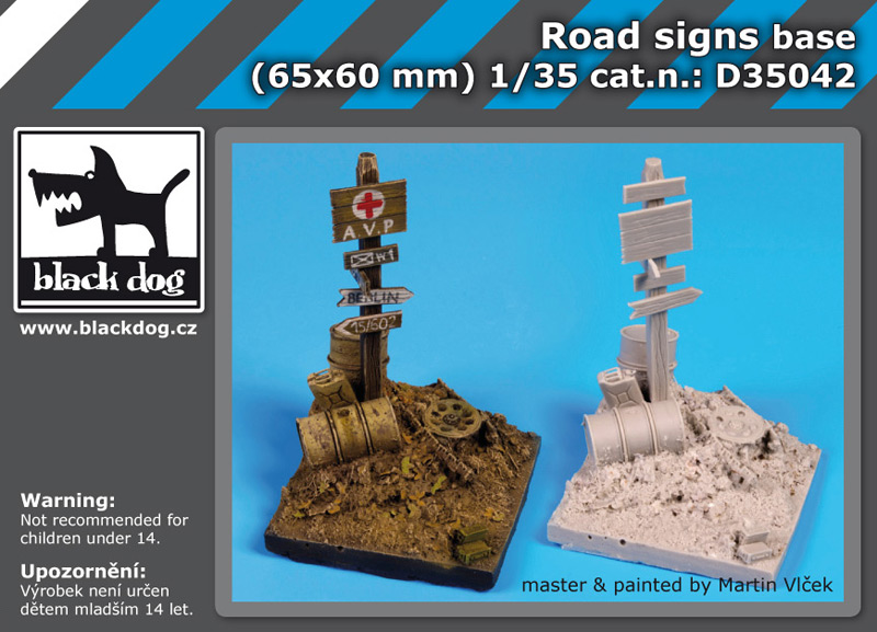 1/35 Road signs base (65x60 mm)