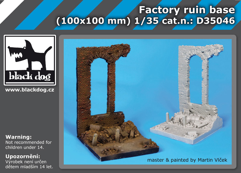 1/35 Factory ruin base (100x100 mm)