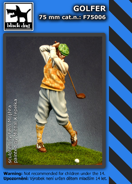 75mm Golfer (resin figure)