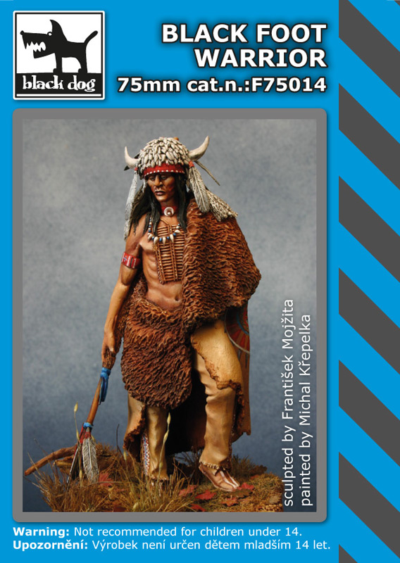 75mm Black foot warrior (resin figure)