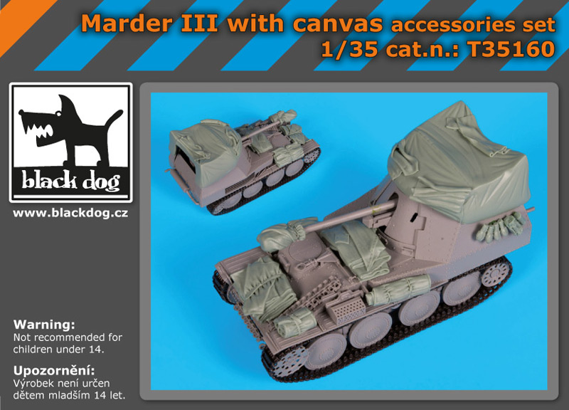 1/35 Marder III w/ canvas accessories set (DRAG)