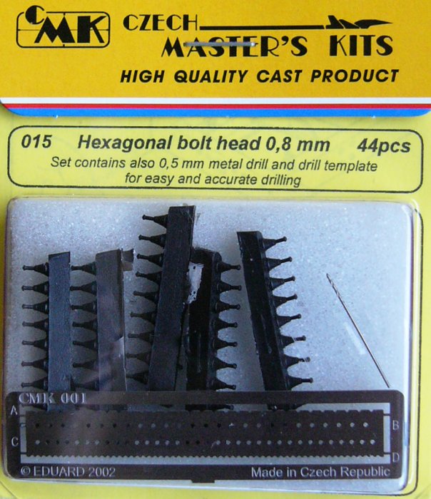 Hexagonal bolt head 0,8 mm (44 pcs.)
