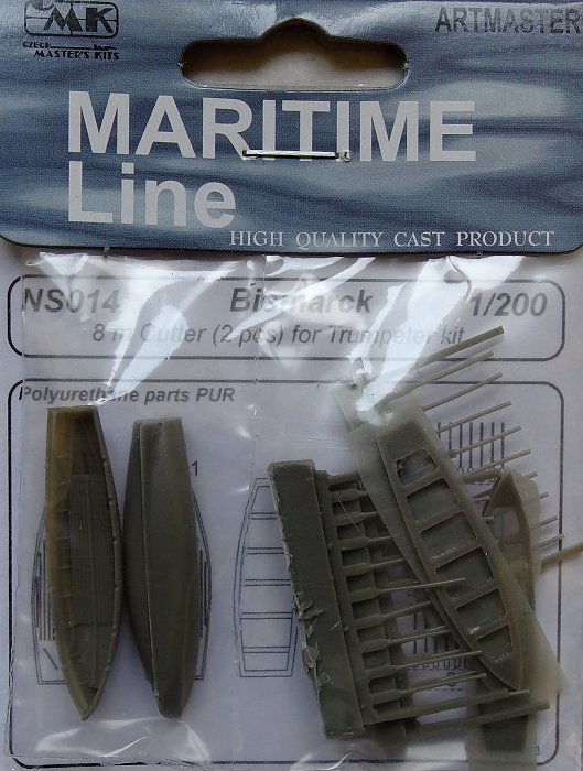 1/200 Bismarck - 2pcs. of 8m Cutter (TRUMP)