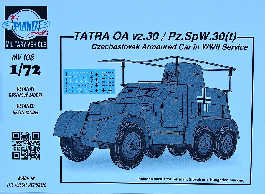 1/72 TATRA OA vz.30 Armoured Car in WWII service