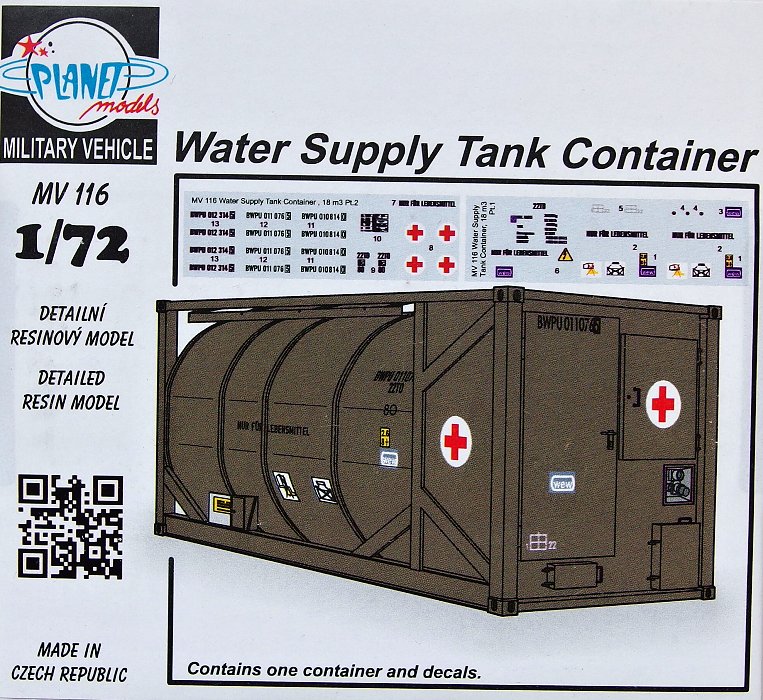 MODELIMEX Online Shop | 1/72 Water Supply Tank Container (incl. decals ...