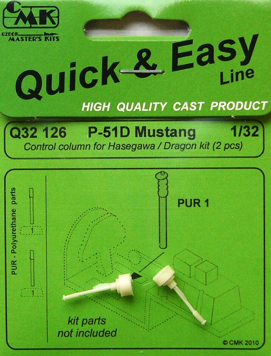 1/32 P-51D Mustang Control column - 2 pcs. (HAS)