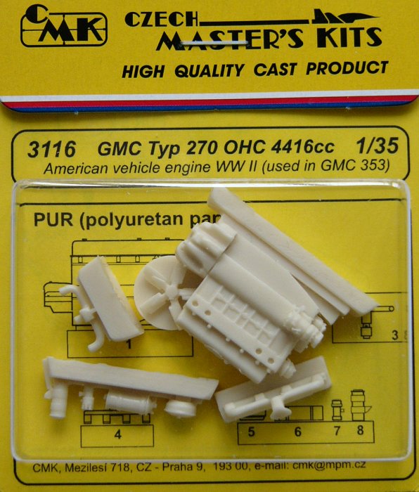 1/35 GMC Typ 270 OHC 4416cc (American WWII engine)
