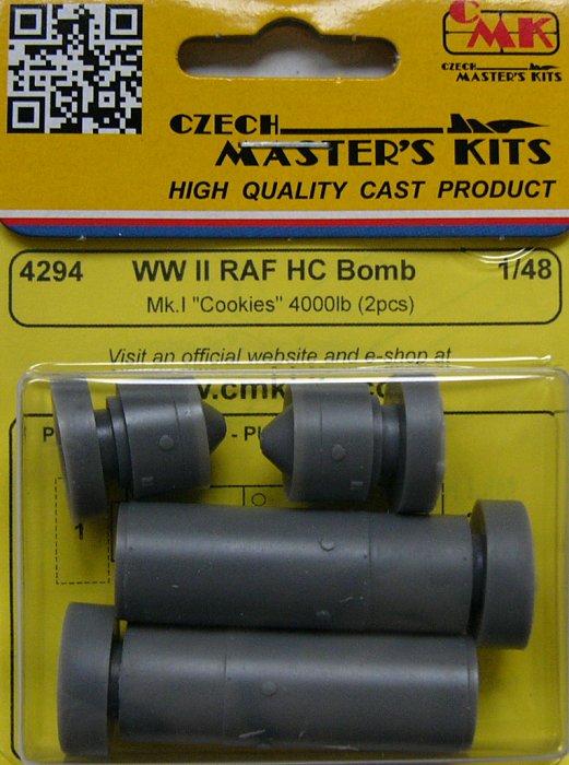 1/48 RAF WWII HC Bomb Mk.I 4000 lb (2 pcs.)