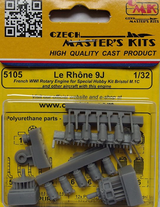 1/32 Le Rhone 9J French WWI Rotary Engine