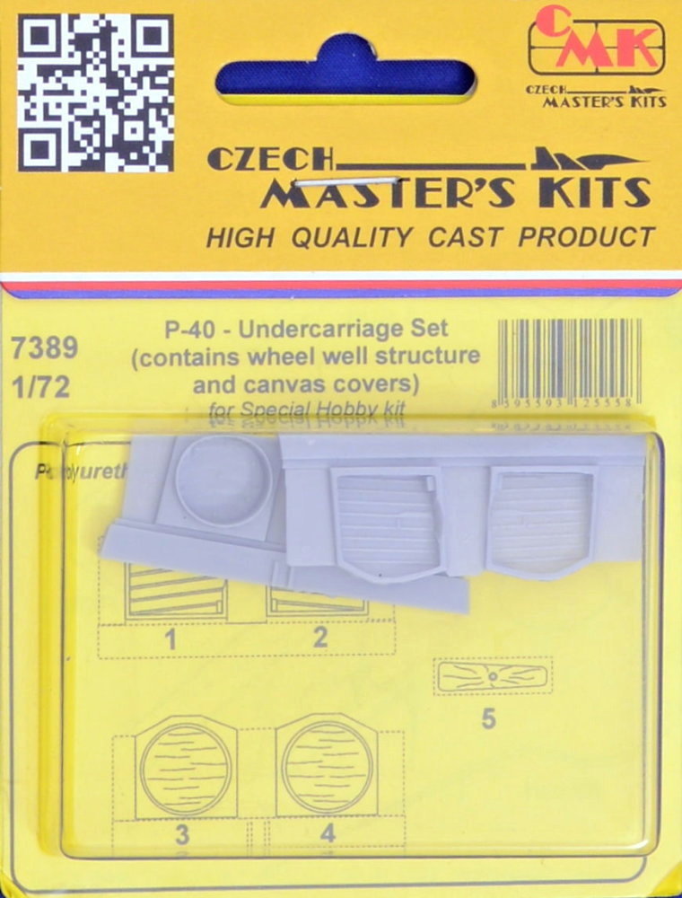 1/72 P-40E Undercarriage set (SP.HOBBY)