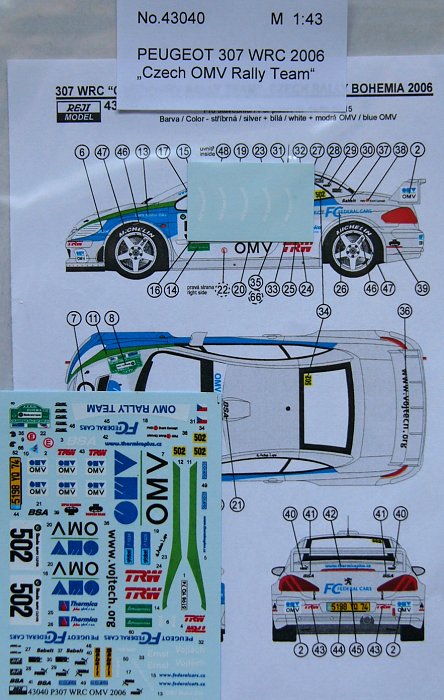 1/43 Peugeot 307 WRC 2006 (Czech OMV Rally Team)