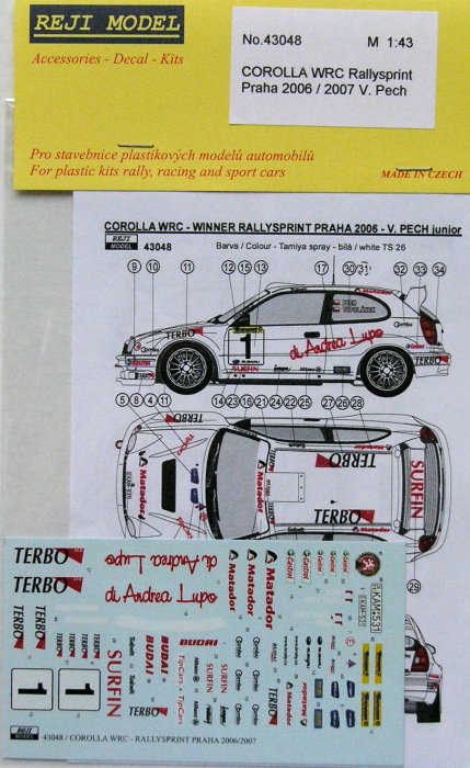 1/43 COROLLA WRC Rallysprint Praha 2006/2007