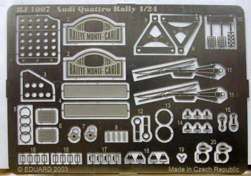 1/24 Audi Quattro Rally Photo parts