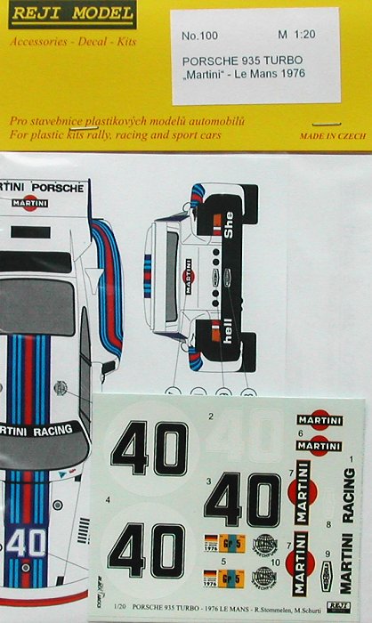 1/20 Porsche 935 Turbo 'Martini' Le Mans 1976