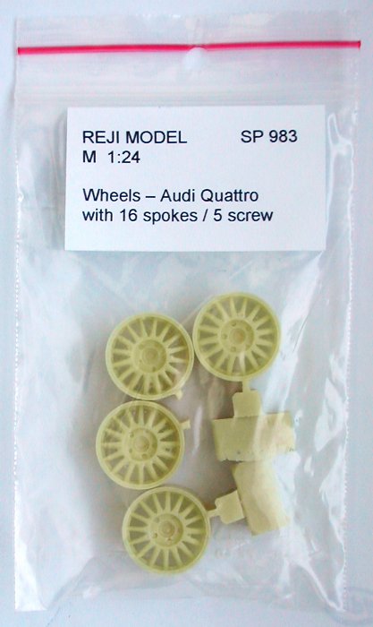 1/24 Audi Quattro - wheels (16 spokes / 5 screws)