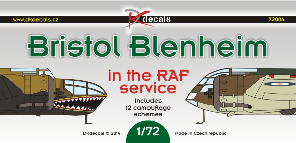 1/72 Bristol Blenheim - in RAF service (11x camo)