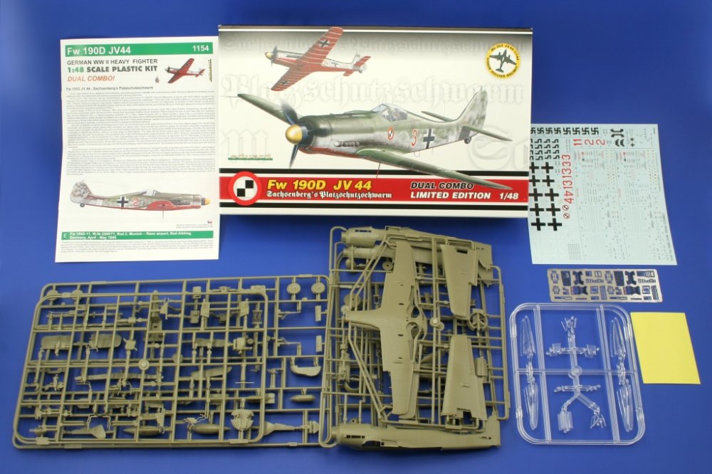 航空機・ヘリコプター eduard 1/48 Fw190D JV44 DUAL COMBO Internet Modeler Eduard 1/48 Fw 190D JV44 Dual Combo