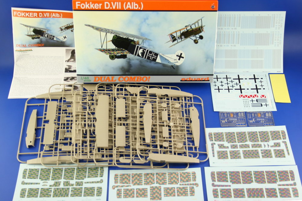 Décalcomanies Avion Fokker D.VII 1:48 - Print Scale - 4 Feuilles Complètes - Kit Maquette